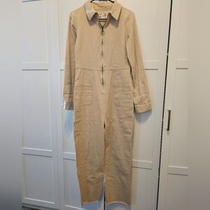 Jackson Rowe Taupe Zip-Up Jumpsuit